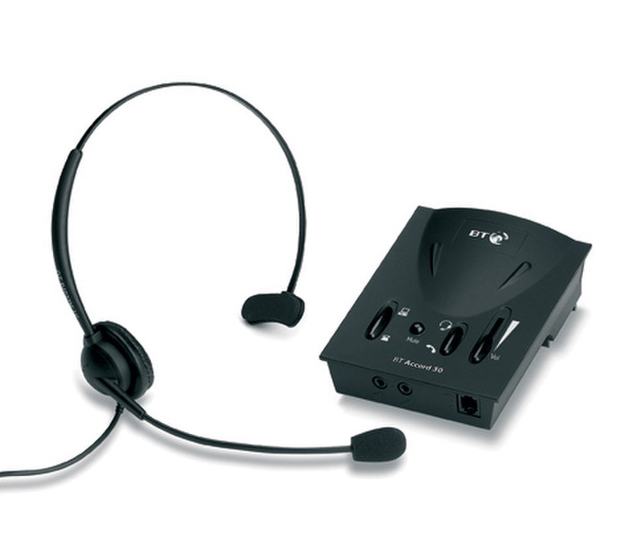 British Telecom Accord 30 Monaural Wired Black mobile headset
