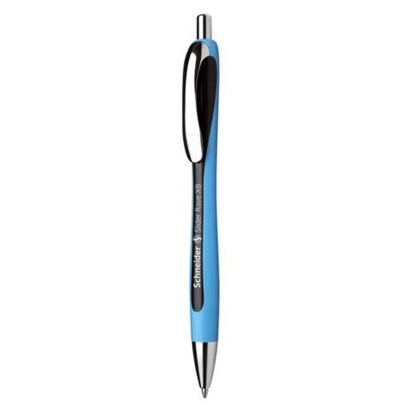 Schneider Slider Rave Clip-on retractable ballpoint pen Extra Bold Черный 5шт