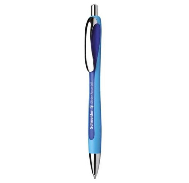 Schneider Slider Rave Clip-on retractable ballpoint pen Extra Bold Синий 5шт