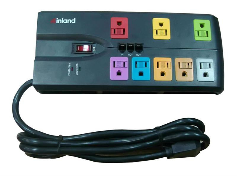 Inland 3405 8AC outlet(s) 1.8m Black surge protector