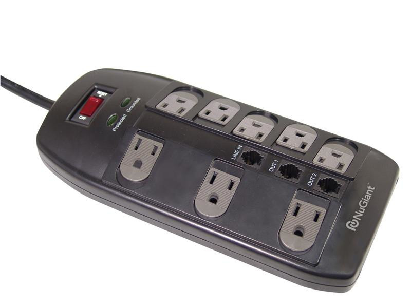 Inland 35002 8AC outlet(s) 120V 1.8m Black surge protector