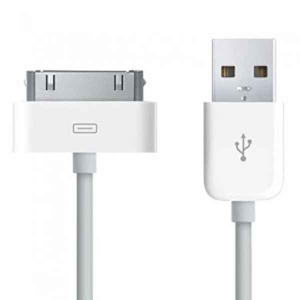 Inland 30 Pin to USB, 0.45m 0.45m USB A Apple 30-p White