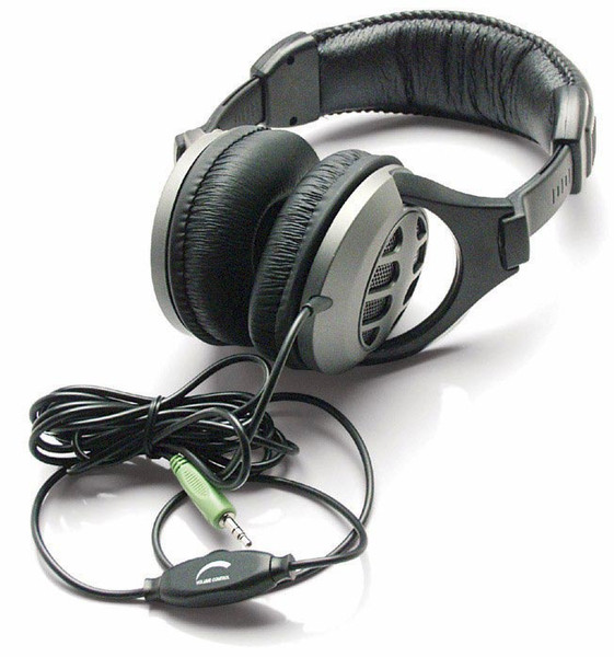 Inland Stereo Headphones, 3.5mm Ohraufliegend Kopfband Schwarz, Silber