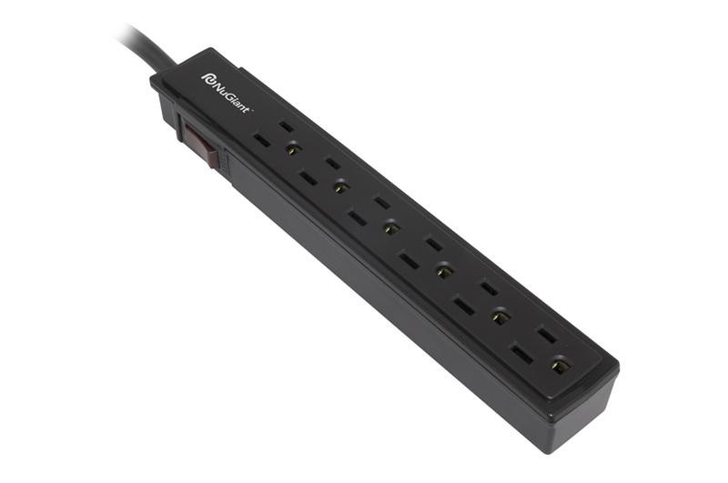 Inland Galaxy Power Surge Strip 6AC outlet(s) 120V 0.6m Black surge protector