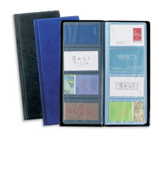 Rapesco 64 Pocket Business Card Album PVC Blau Fotoalbum