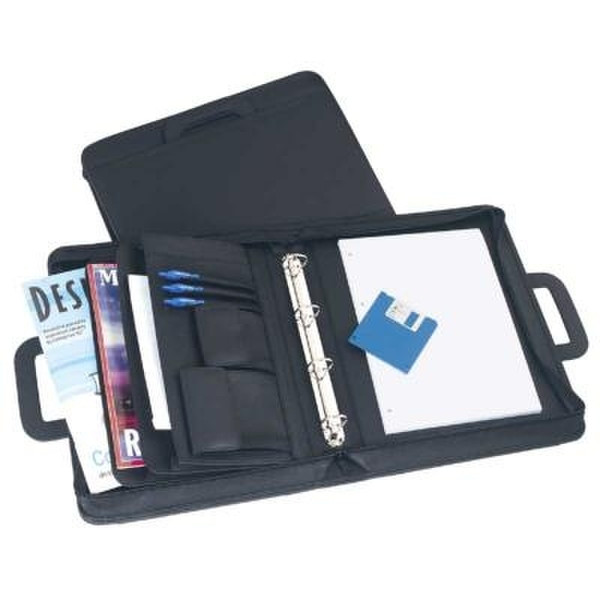 Masters Koskin Drop Handle Document Case Leder Schwarz Aktenkoffer