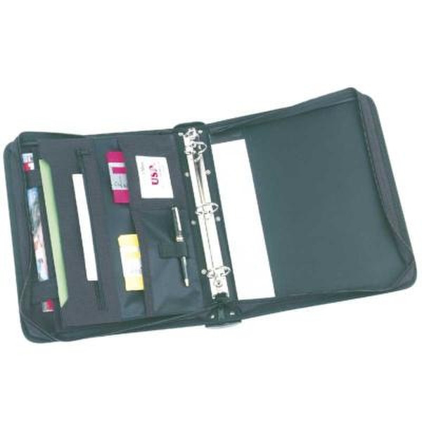 Masters Nylon Zipped Folio Ringbinder With Handle Black ring binder