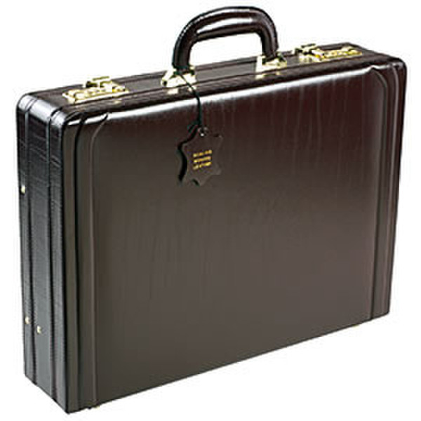 Masters Expandable Attache Case Leather Black briefcase