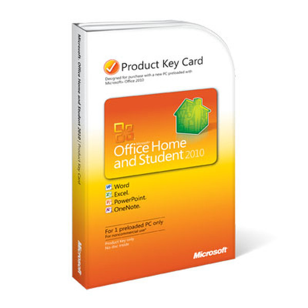 HP Microsoft Office 2010 Home and Student Software