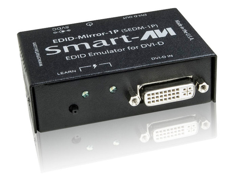 Smart-AVI EDID-Mirror-1P-S AV transmitter Schwarz