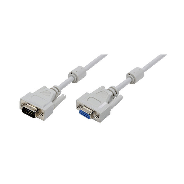LogiLink VGA 5m 5m S-Video (4-pin) VGA (D-Sub) Grey video cable adapter