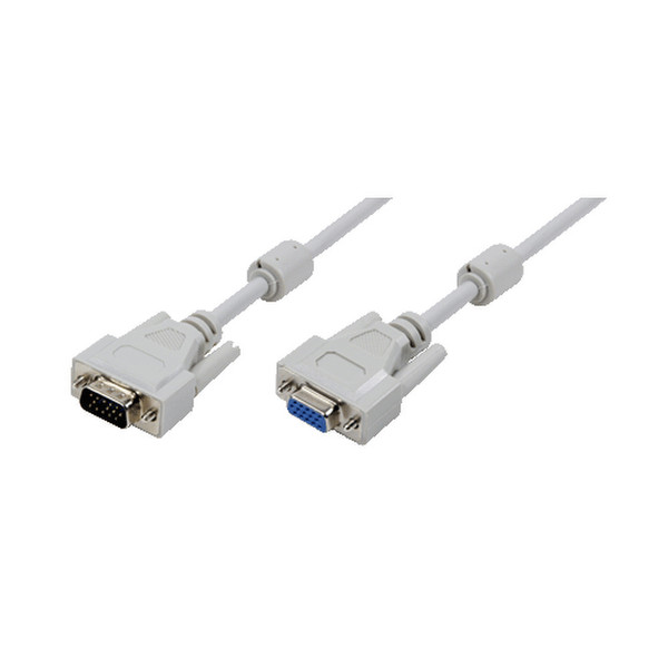 LogiLink VGA 5m 5м S-Video (4-pin) VGA (D-Sub) Серый адаптер для видео кабеля