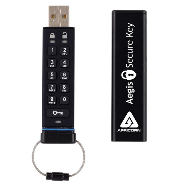 Apricorn ASK-256-32GB 0.256GB USB 2.0 Type-A Black USB flash drive