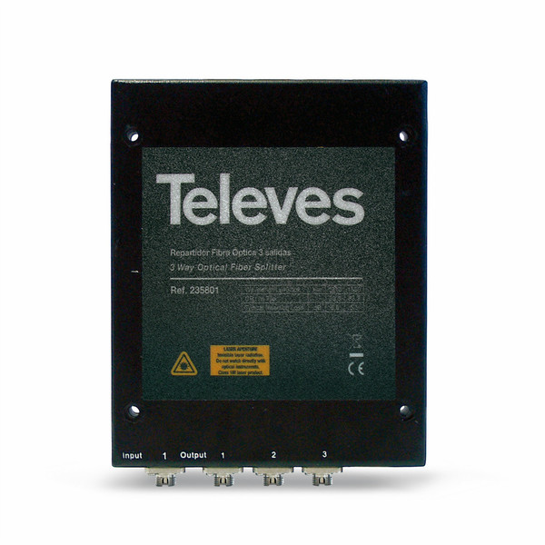 Televes OVT3N Cable splitter Black cable splitter/combiner
