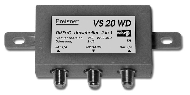 Televes VS20WD Cable combiner Grau Kabelspalter oder -kombinator