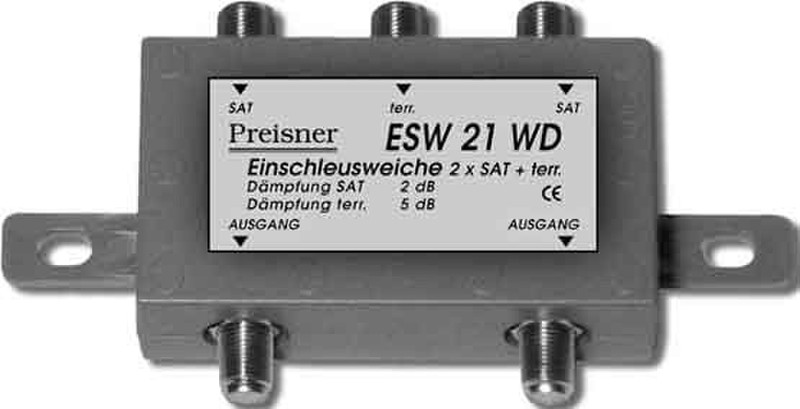 Televes ESW21WD Cable combiner Grau Kabelspalter oder -kombinator