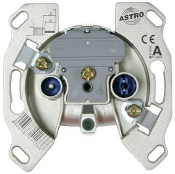 Astro GUT 123 TV (coaxial) Нержавеющая сталь розеточная коробка