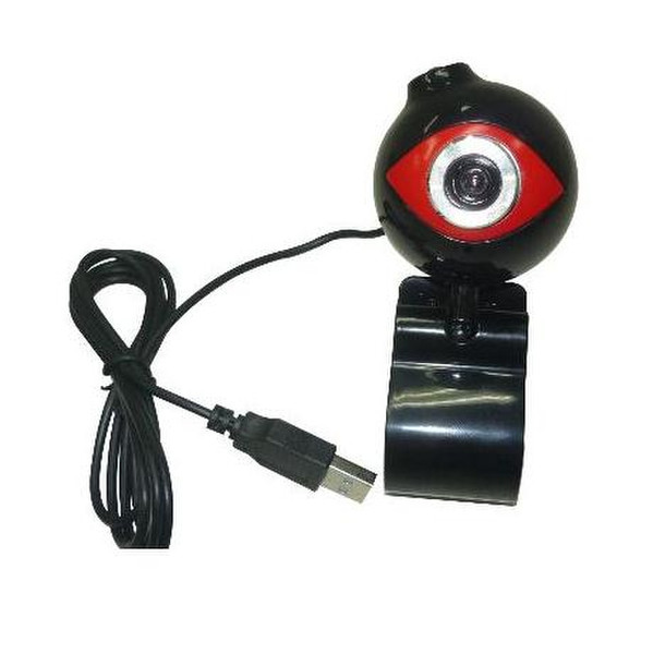 PCtop C802 2МП 640 x 480пикселей USB 2.0 Черный, Красный вебкамера