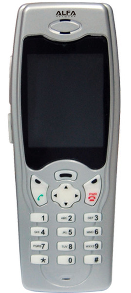 Alfa AWIPH80 Kabelloses Mobilteil LCD WLAN Silber IP-Telefon