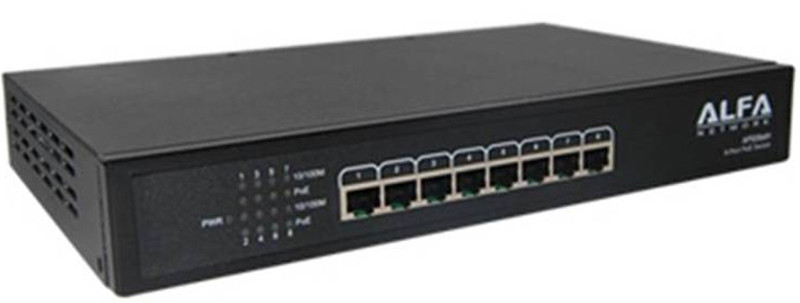Alfa APS08atH Power over Ethernet (PoE) Black