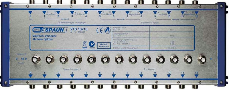 Spaun VTS 13213 Cable splitter Blau, Silber