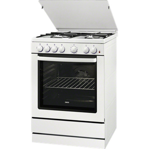 Zanussi ZCG6600MW Freestanding Gas hob White cooker