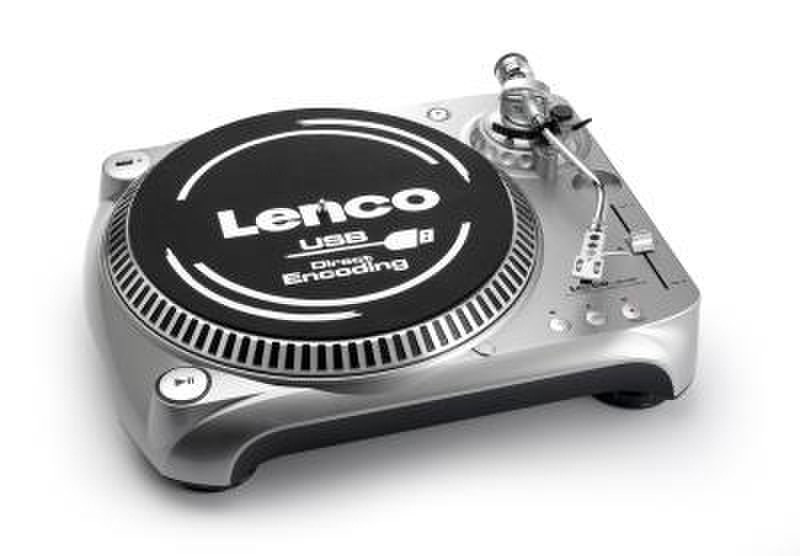 Lenco Proffesional turntable w/ USB Schwarz, Silber