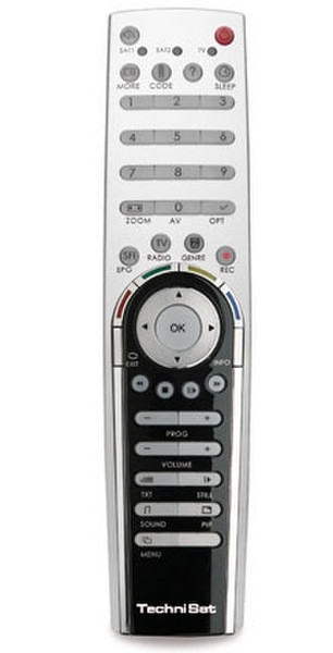TechniSat 0001/3717 press buttons Silver remote control