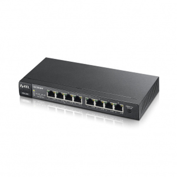 ZyXEL GS1100-8HP ungemanaged Energie Über Ethernet (PoE) Unterstützung Schwarz