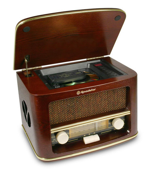 Roadstar HRA-1500CD Analog 1.5W Wood CD radio