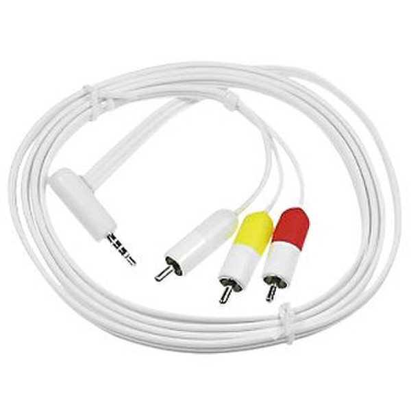 Apple MSPA1257 2.5mm 3 x RCA White video cable adapter