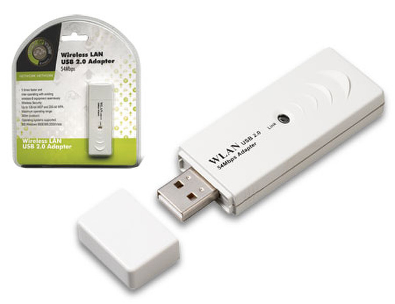 Point of View Wireless LAN USB adaptor - 54Mbps - IEEE802.11G 54Mbit/s networking card