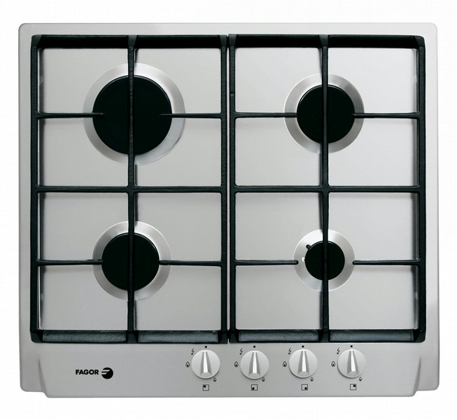 Fagor 6FI-4GLSXNAT Встроенный Gas hob Нержавеющая сталь