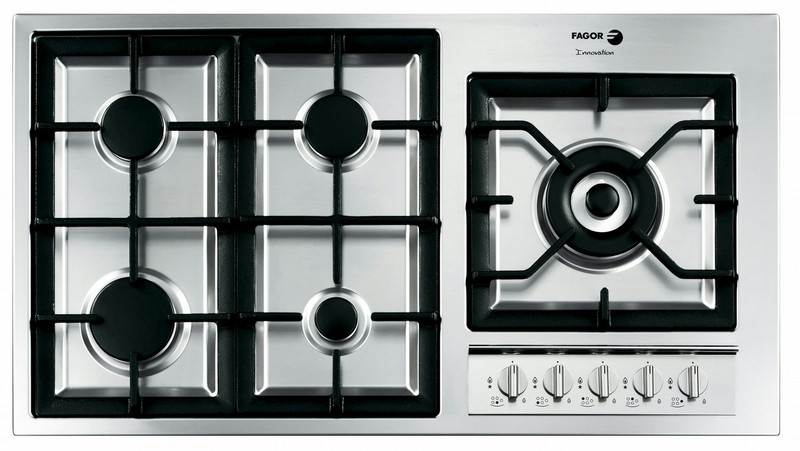 Fagor 3FI-95GLSTXBU Встроенный Gas hob Нержавеющая сталь