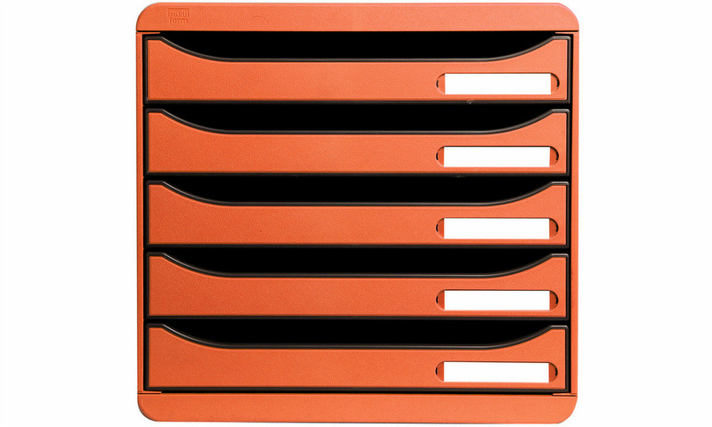 Exacompta 309788D Polystyrene Black,Orange desk tray