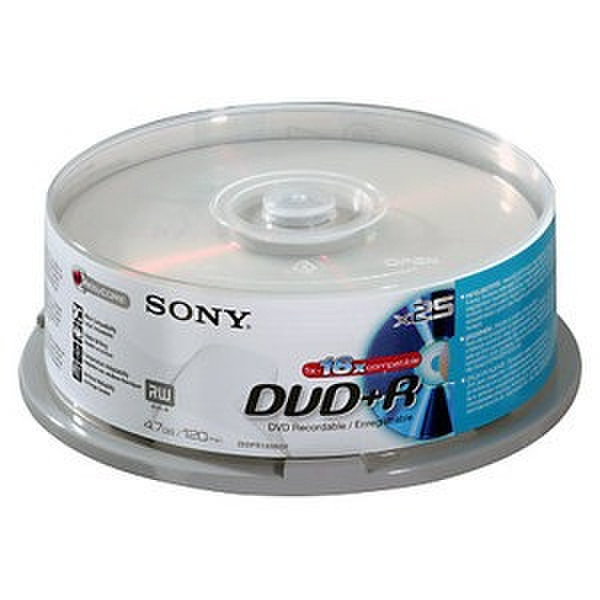 Sony DVD+R 16x, 25 4.7GB DVD+R 25pc(s)