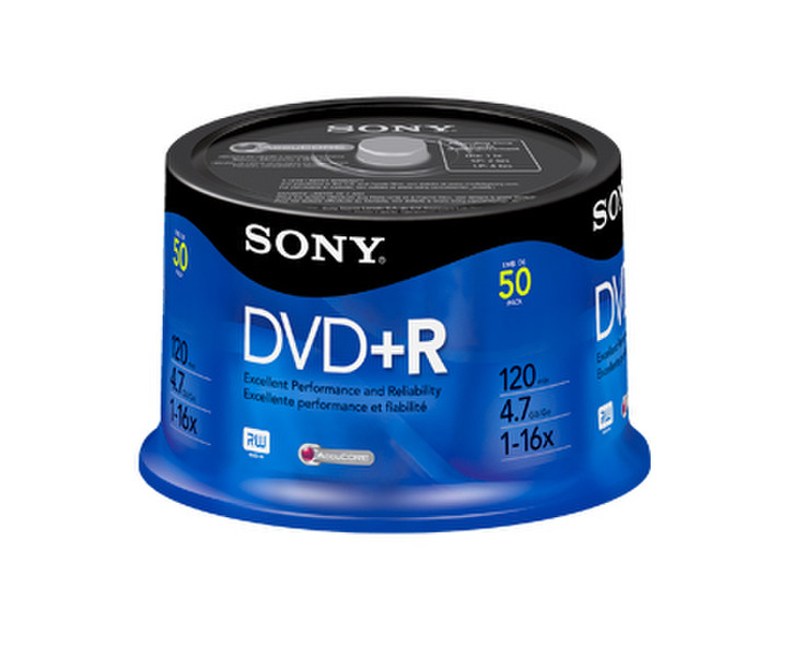 Sony DVD+R 16x, 50 4.7GB DVD+R 50Stück(e)