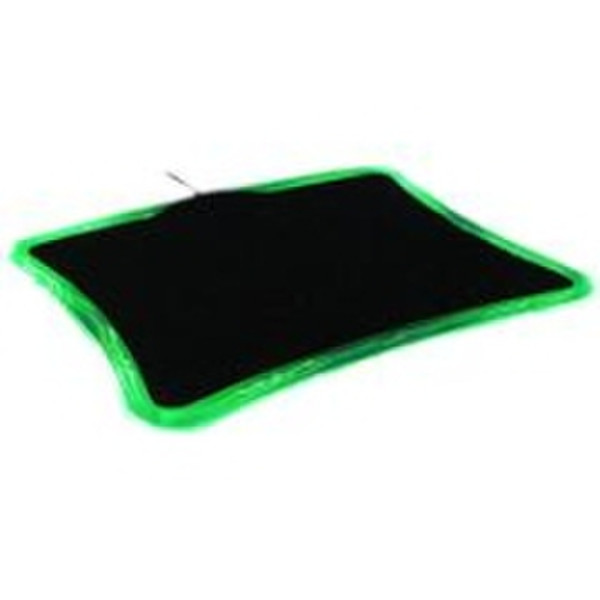 Revoltec LightPad Precision Green Edition Черный коврик для мышки