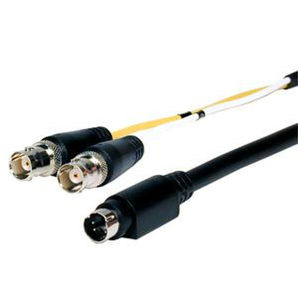 Comprehensive 3.04m, S-Video to 2 BNC, m/f 3.04m S-Video (4-pin) Black,White,Yellow video cable adapter
