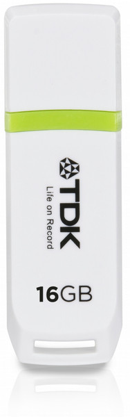 TDK TF10 16GB 16ГБ USB 2.0 Белый USB флеш накопитель
