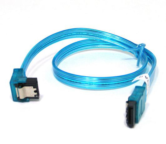Revoltec S-ATA Cable 90° angeled 100cm UV-Active Blue 1m SATA SATA Blau SATA-Kabel