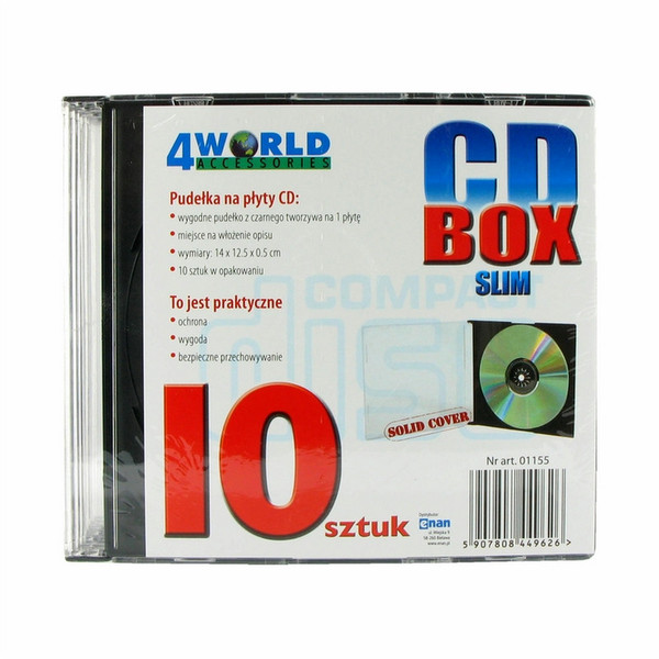 4World CD Box Slim, 10 pcs