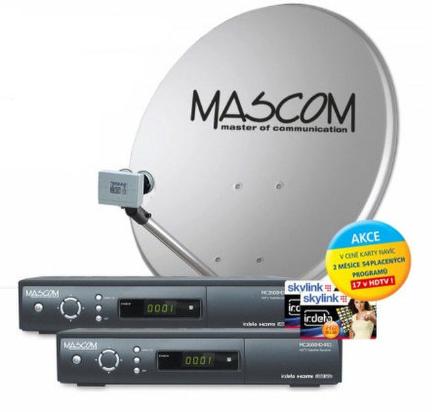 Mascom S-2600/60-T+IH Спутник Full HD Черный приставка для телевизора