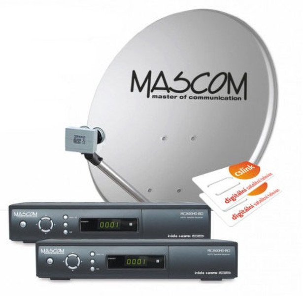Mascom S-2600/60-T+G Satellite Full HD Black TV set-top box