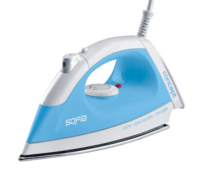 Concept ZS-8010 Dry iron Stainless Steel soleplate 1100W Blau, Weiß