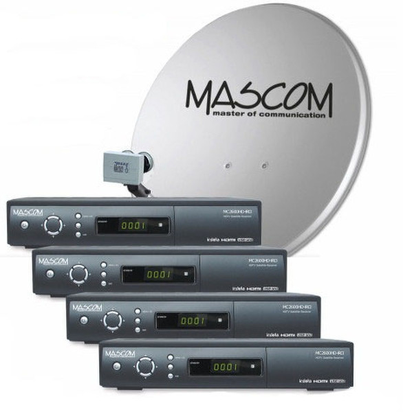 Mascom S-2600/60-Q Спутник Full HD Черный приставка для телевизора