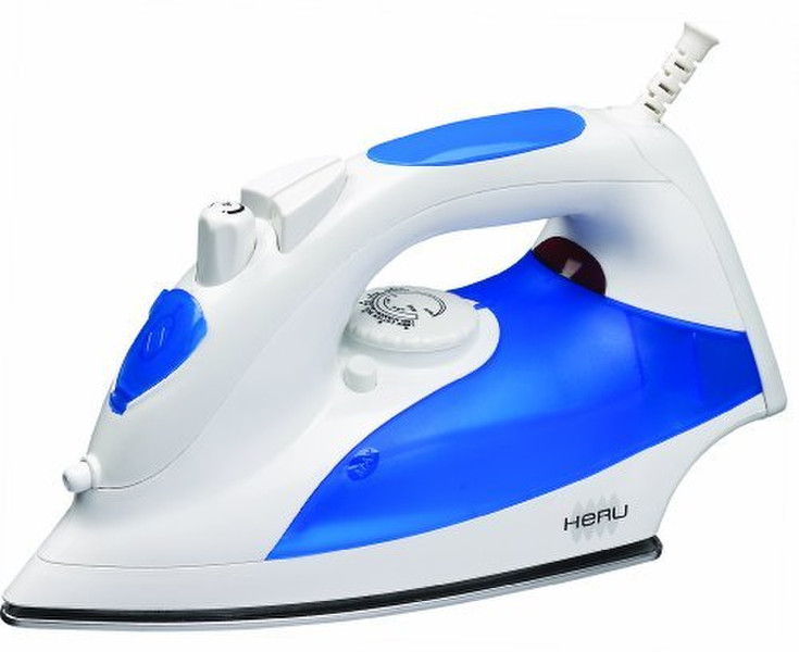 Heru DB44609 Dry & Steam iron Stainless Steel soleplate 2000W Blau, Weiß Bügeleisen