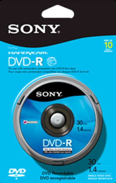 Sony 10DMR30 1.4GB DVD-R 10pc(s) blank DVD