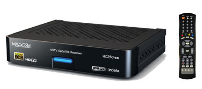 Mascom MC250HDIR-USB Satellite Full HD Black TV set-top box