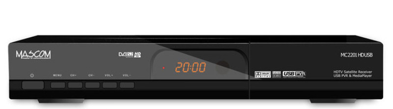 Mascom MC2201HDCI-USB Спутник Full HD Черный приставка для телевизора